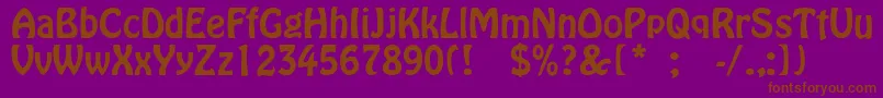 Jojo Font – Brown Fonts on Purple Background
