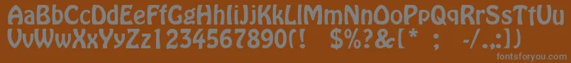 Jojo Font – Gray Fonts on Brown Background
