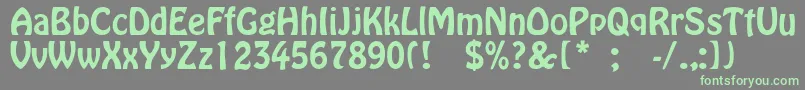 Jojo Font – Green Fonts on Gray Background