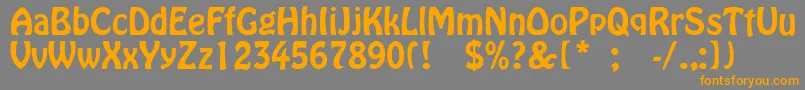 Jojo Font – Orange Fonts on Gray Background