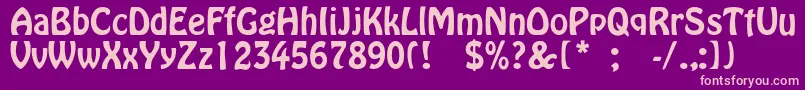 Jojo Font – Pink Fonts on Purple Background