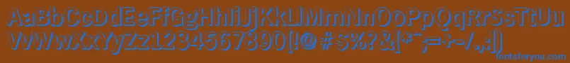 HamburgshadowBold Font – Blue Fonts on Brown Background