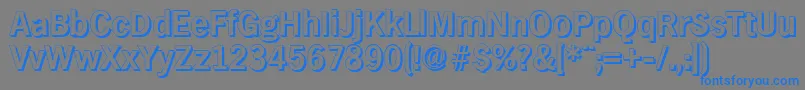 HamburgshadowBold Font – Blue Fonts on Gray Background