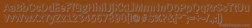 Шрифт HamburgshadowBold – серые шрифты на коричневом фоне