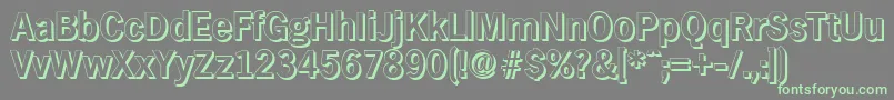 HamburgshadowBold Font – Green Fonts on Gray Background