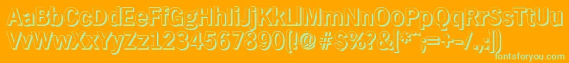 HamburgshadowBold Font – Green Fonts on Orange Background