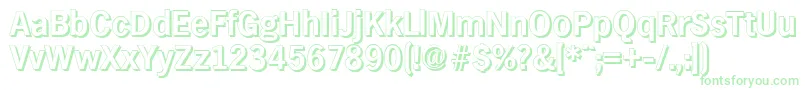 HamburgshadowBold-Schriftart – Grüne Schriften auf weißem Hintergrund