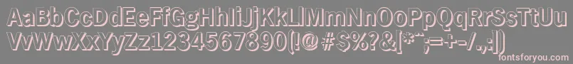 HamburgshadowBold Font – Pink Fonts on Gray Background