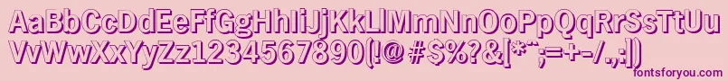 HamburgshadowBold Font – Purple Fonts on Pink Background