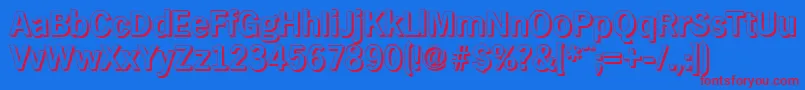 HamburgshadowBold Font – Red Fonts on Blue Background