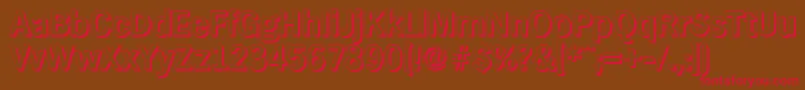 HamburgshadowBold Font – Red Fonts on Brown Background