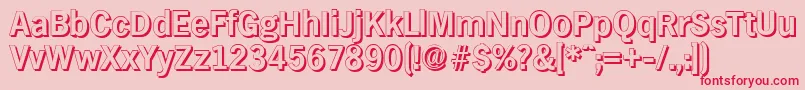 HamburgshadowBold Font – Red Fonts on Pink Background