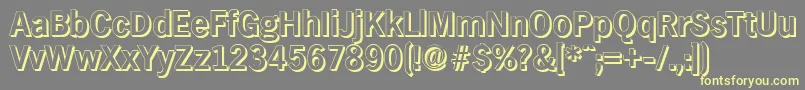 HamburgshadowBold Font – Yellow Fonts on Gray Background