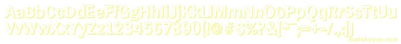 HamburgshadowBold Font – Yellow Fonts on White Background