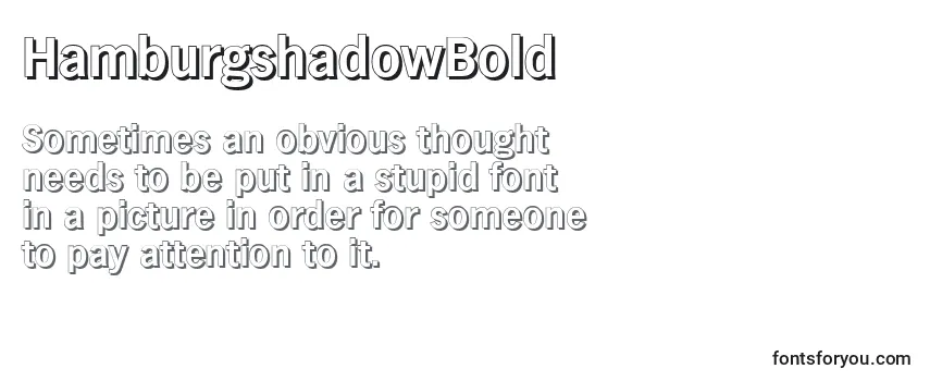 Review of the HamburgshadowBold Font