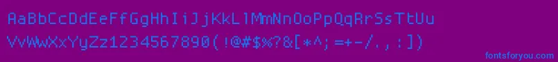 Шрифт Proggysquaresz – синие шрифты на фиолетовом фоне