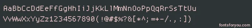 Fonte Proggysquaresz – fontes rosa em um fundo preto