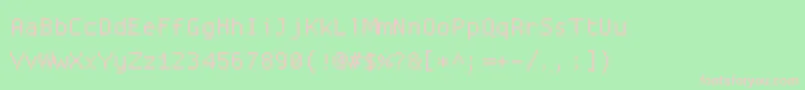 Proggysquaresz Font – Pink Fonts on Green Background