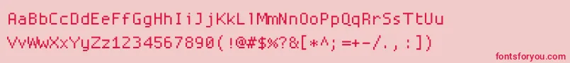 Proggysquaresz Font – Red Fonts on Pink Background