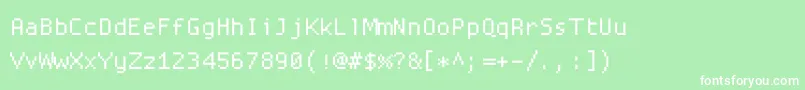 Proggysquaresz Font – White Fonts on Green Background