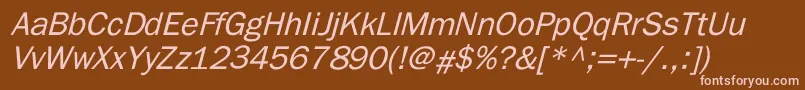 ElutheraItalic Font – Pink Fonts on Brown Background