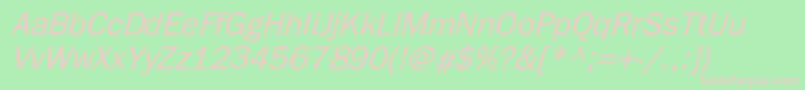 Шрифт ElutheraItalic – розовые шрифты на зелёном фоне