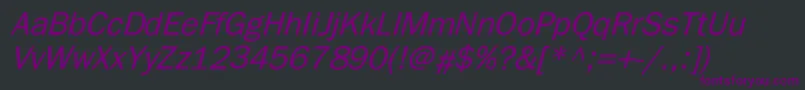 ElutheraItalic Font – Purple Fonts on Black Background