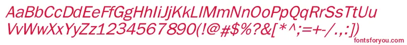 フォントElutheraItalic – 白い背景に赤い文字