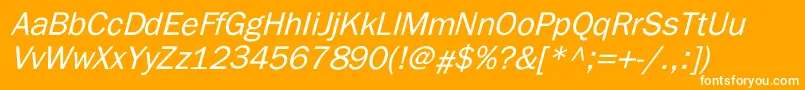 ElutheraItalic Font – White Fonts on Orange Background