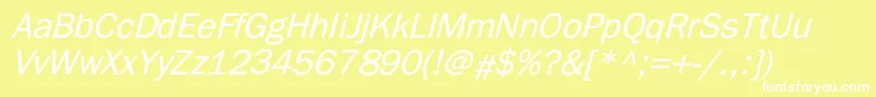 ElutheraItalic Font – White Fonts on Yellow Background
