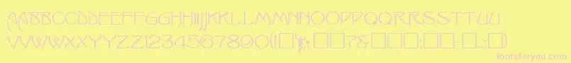IrvingRegular Font – Pink Fonts on Yellow Background