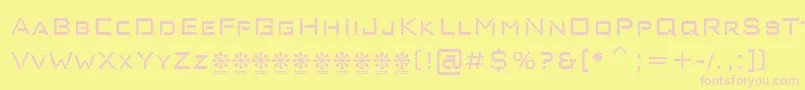 NeoLatinaDemoFfp Font – Pink Fonts on Yellow Background