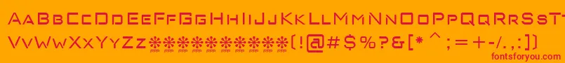 NeoLatinaDemoFfp Font – Red Fonts on Orange Background