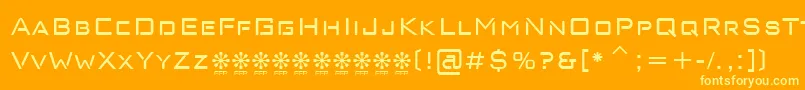 NeoLatinaDemoFfp Font – Yellow Fonts on Orange Background