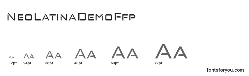 Размеры шрифта NeoLatinaDemoFfp