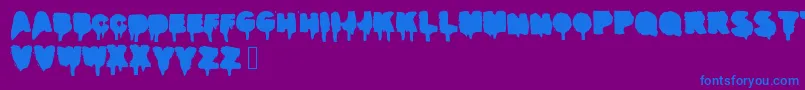 Realgraffiti Font – Blue Fonts on Purple Background