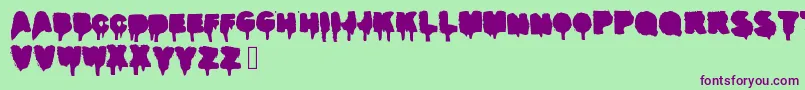 Realgraffiti Font – Purple Fonts on Green Background