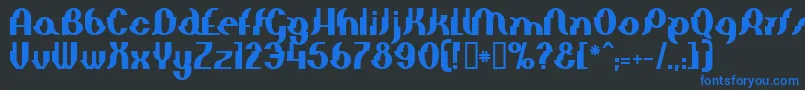 ElephantManBold Font – Blue Fonts on Black Background