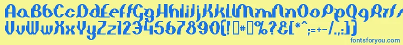 ElephantManBold Font – Blue Fonts on Yellow Background