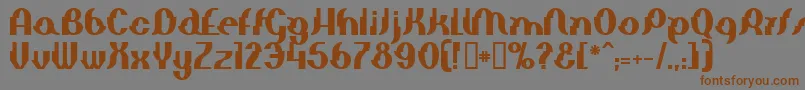 ElephantManBold Font – Brown Fonts on Gray Background