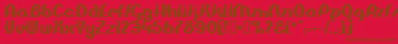 ElephantManBold-Schriftart – Braune Schriften auf rotem Hintergrund