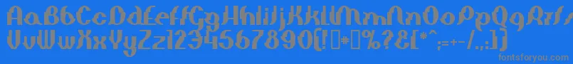 フォントElephantManBold – 青い背景に灰色の文字