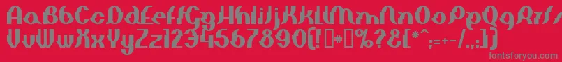 フォントElephantManBold – 赤い背景に灰色の文字