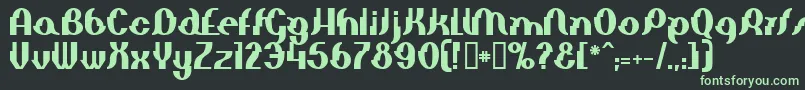 フォントElephantManBold – 黒い背景に緑の文字