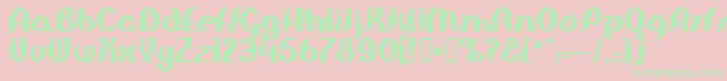 ElephantManBold Font – Green Fonts on Pink Background