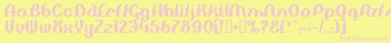 ElephantManBold Font – Pink Fonts on Yellow Background