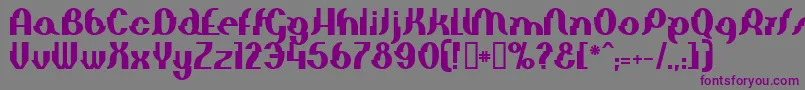 ElephantManBold Font – Purple Fonts on Gray Background