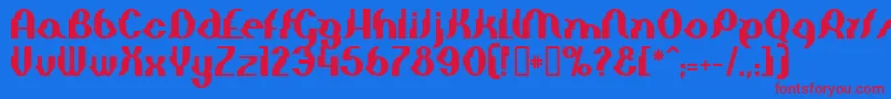 ElephantManBold Font – Red Fonts on Blue Background