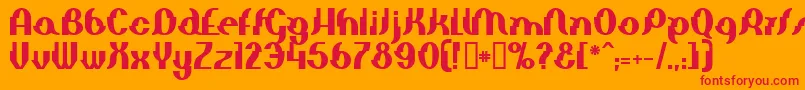ElephantManBold Font – Red Fonts on Orange Background