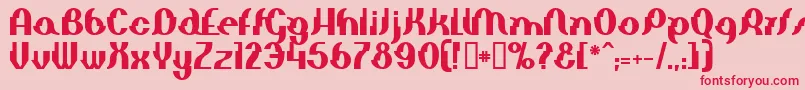 ElephantManBold Font – Red Fonts on Pink Background